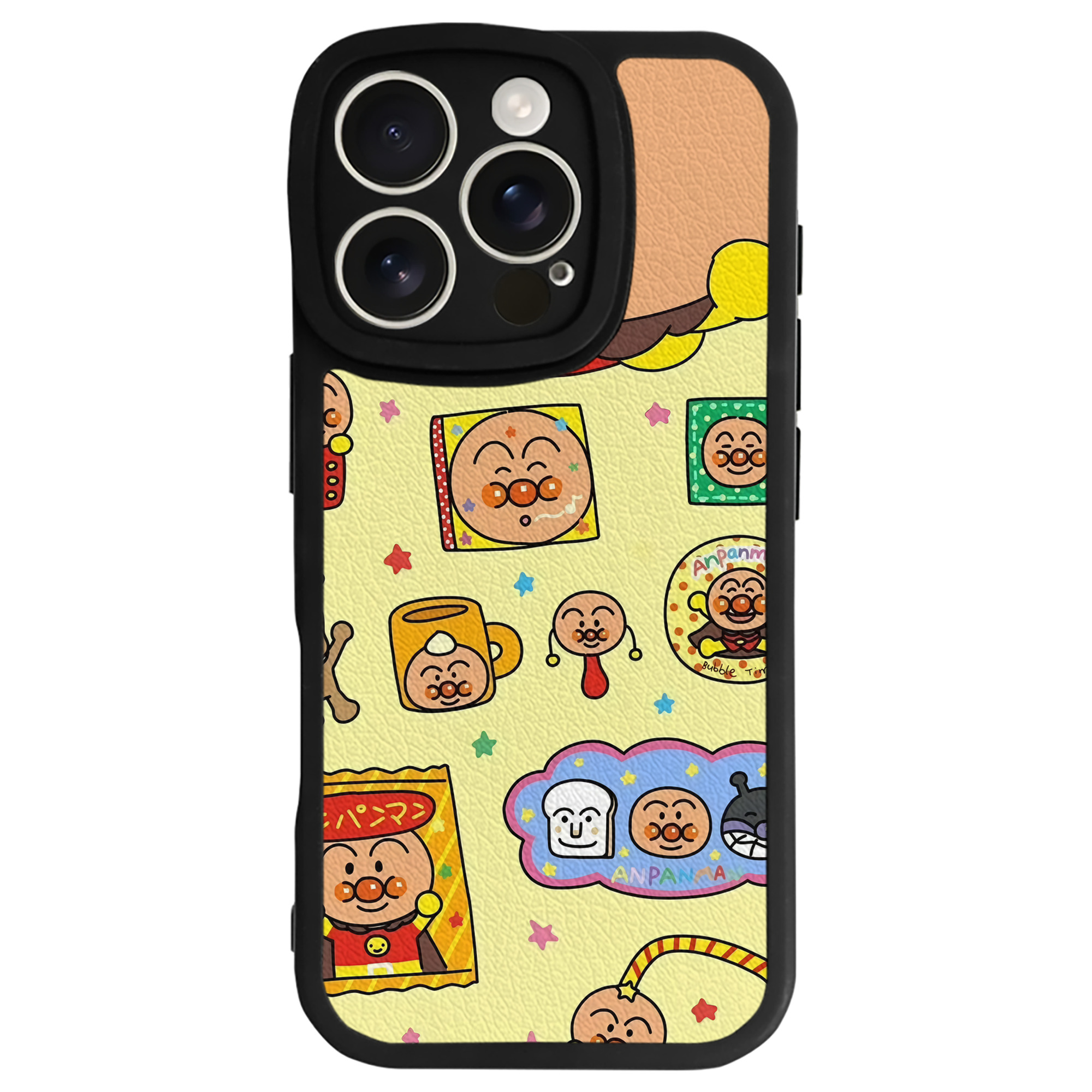 （画像用） アンパンマン Anpanman 【iPhone 16シリーズ対応】シリコンスマホケース（レザー調） 材質：シリコン